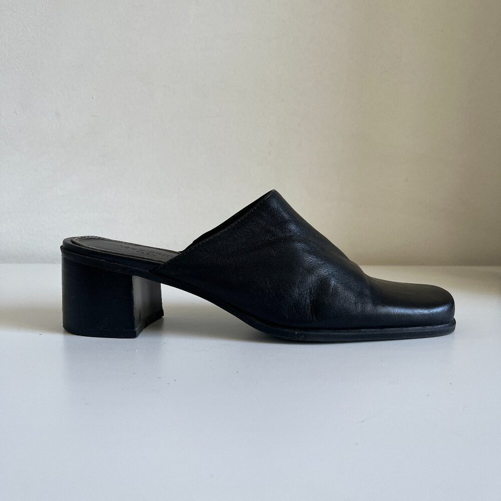 Vintage Liz Claiborne Flex Black Leather Mule